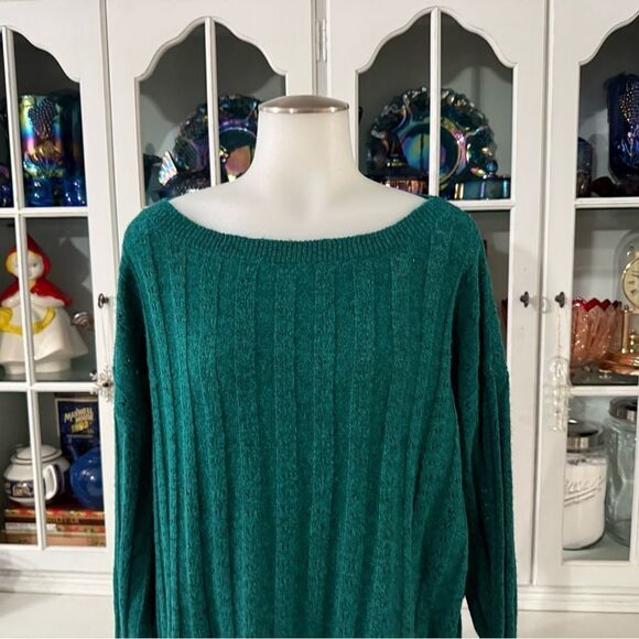Terra & Sky Emerald Green Women's Sweater Size 1X NWT - Picture 2 of 12